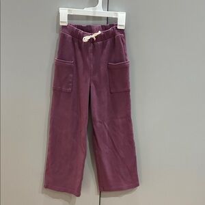 Kids Wide-Leg Knit Pants - Plum